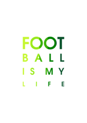 Potisk FOOTBAL IS MY LIFE GREEN